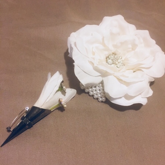 Jeweled Boutonniere/corsage combo - Picture 2 of 2
